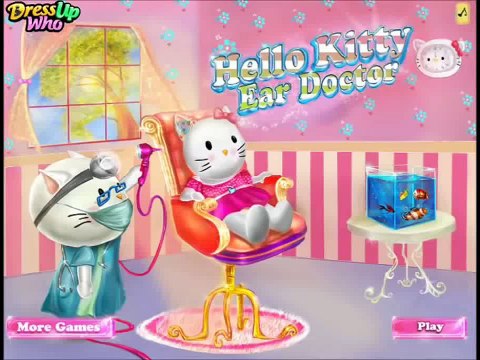 Hello Kitty Ear Doctor Game Video for Little Kids-Hello Kitty Games Online