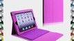 Insten? Purple Bluetooth Keyboard Leather Stand Case   Purple Stylus Compatible With Apple?