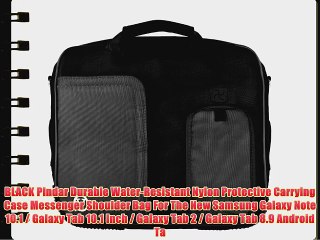 BLACK Pindar Durable Water-Resistant Nylon Protective Carrying Case Messenger Shoulder Bag