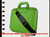 Lime Green Cady Cube Ultra Durable 10 inch Tactical Hard Messenger bag for your LePan 9.7 Inch