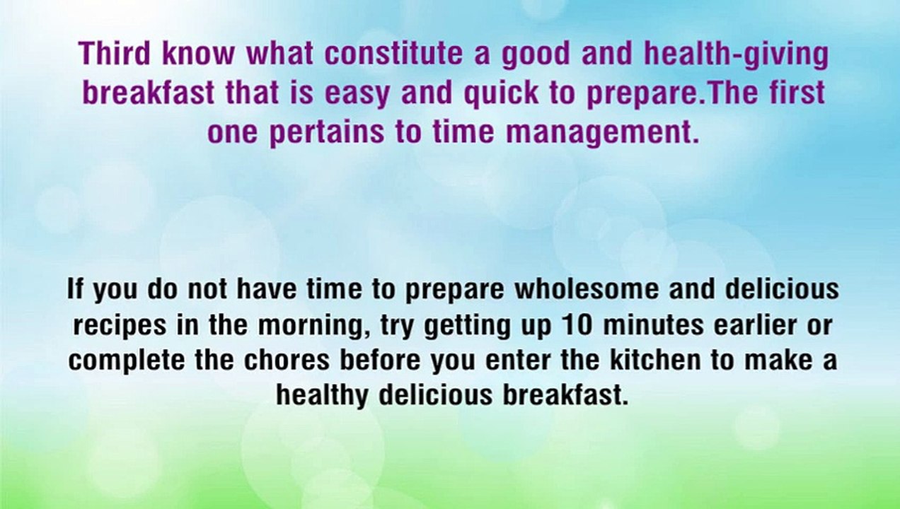 Eating healthy breakfast is like refueling your body