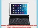 SUPERNIGHT 360 Degree Rotatable Bluetooth Wireless Keyboard with Note Style ClamShell Case