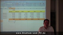 Excel Grundkurs: Rechnen und MWST errechnen - http://www.Studium-und-PC.de