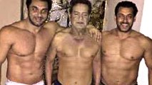 Salman Poses SHIRTLESS With Daddy