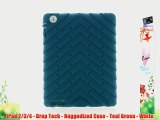 iPad 2/3/4 - Drop Tech - Ruggedized Case - Teal Green - White