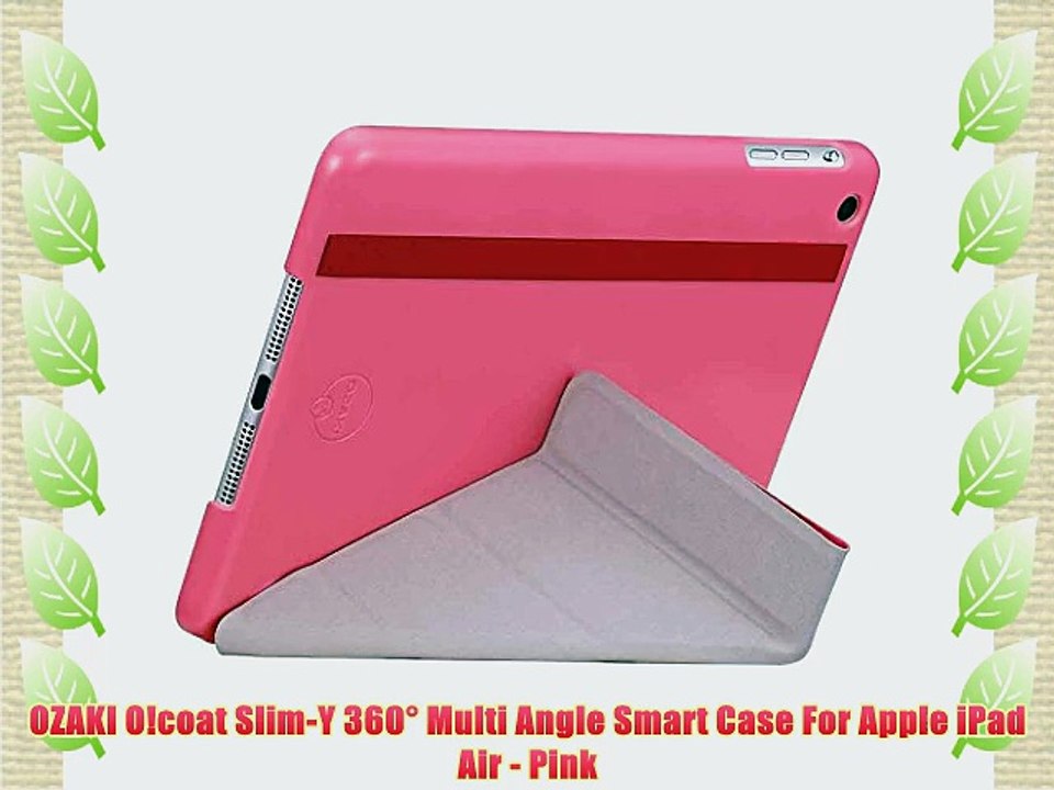 OZAKI O!coat Slim-Y 360? Multi Angle Smart Case For Apple iPad Air - Pink