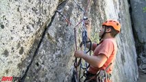 Following traversing terrain when aid climbing - How To Big Wall Climb