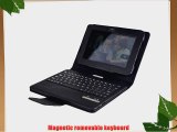 FOME High Quality Removable Detachable Wireless Bluetooth ABS Keyboard PU Leather Case for