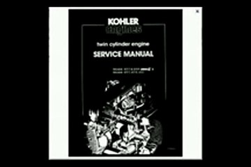 Kohler KT17, KT19 Series II & Models KT17, KT19, KT21 Twin Cylinder Engine Service|