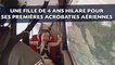 Une fille de 4 ans complètement hilare pour ses premières acrobaties aériennes