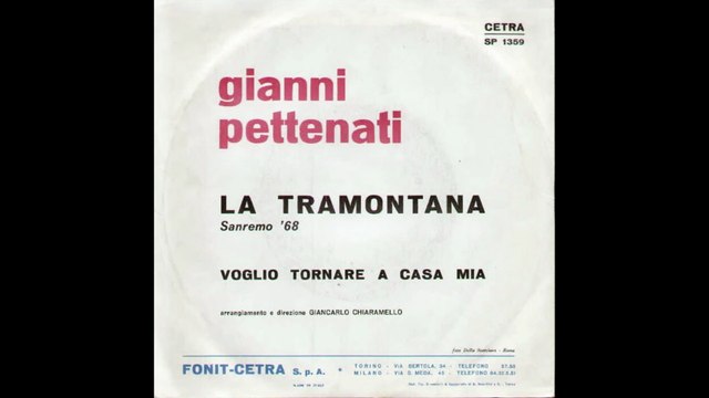 Gianni Pettenati - Voglio tornare a casa mia [1968] - 45 giri
