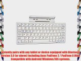 Cooper Cases(TM) K2000 Asus PadFone 2 / PadFone X Mini Bluetooth Keyboard Dock in White (US