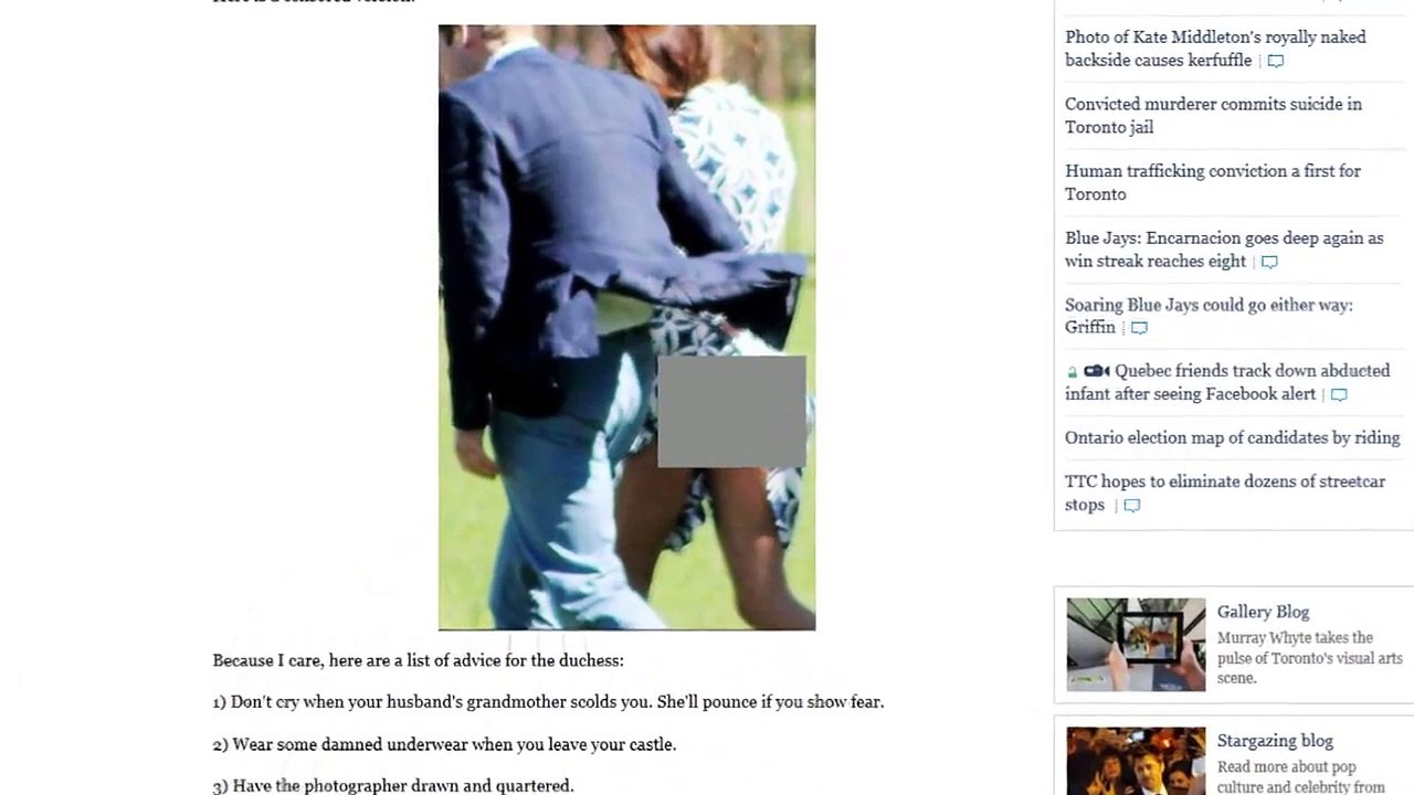 Kate Middleton gets caught with no panties!