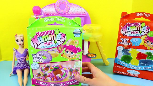 Yummy Nummies Donut Maker & Gummy Fruit Snack Candy Dessert Treats + Frozen Elsa & Kids