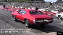 Ram Air GTO Judge v 455 HO GTO - 1/4 Mile Muscle Car Drag Race Video - Road Test TV