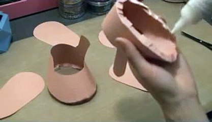 Paper baby shoe papercraft tutorial