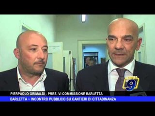 BARLETTA | Incontro pubblico su cantieri di cittadinanza