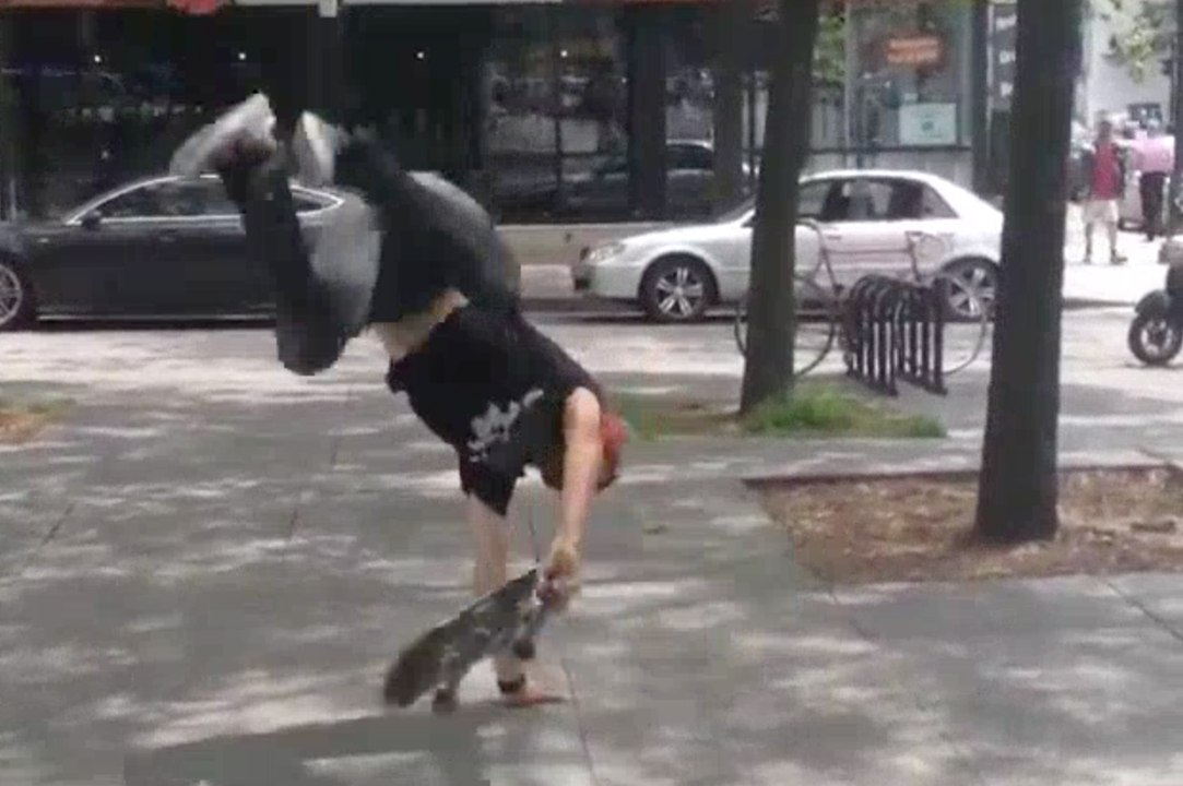 Dancing on his feet !