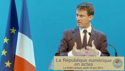 Annonce de la stratégie numérique du Gouvernement par le Premier ministre, Manuel VALLS le 18 juin 2015