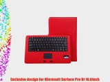 eTopxizu  Red Separable Removable Wireless Bluetooth 3.0 Keyboard PU Leather Stand Case Cover