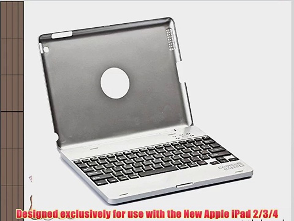 Cooper Cases(TM) Kai Skel Apple iPad 2/3/4 Clamshell Keyboard Case in Silver (MacBook-like