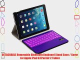 YIPBOWPT Apple iPad Air 2 / iPad 6 Bluetooth Keyboard Portfolio Case - Detachable Removable