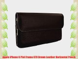 Apple iPhone 6 Piel Frama 679 Brown Leather Horizontal Pouch