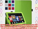 HOTCOOL 2014 Fire HD 7 Case - Ultra Slim Lightweight Leather With Smart Cover Auto Wake/Sleep