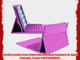 eForCity Leather Case Stand with Bluetooth Keyboard for Apple iPad mini Purple (PAPPIPDMKB01)
