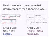 Novice Use of a Predictive Human Performance Modeling Tool to Produce UI Recommendations