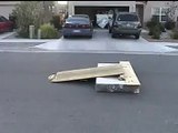 really bad skateboarder tries to do a trick