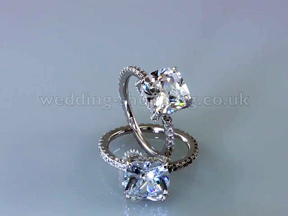 Sterling Silver Created Diamond Ring