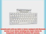 Cooper Cases(TM) K2000 Acer Aspire Switch 10 Bluetooth Keyboard Dock in White (US English QWERTY