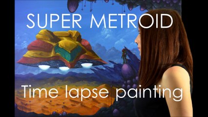 SUPER METROID - Timelapse painting HD - speedrun in Acrylic