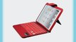 FOME PU Leather Wireless Bluetooth Super Slim Keyboard and Protective Case with Stand for Apple