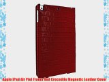 Apple iPad Air Piel Frama Red Crocodile Magnetic Leather Cover