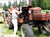 MTZ-5LS pressing hay with old baler Vestjyden (incl starting with pony engine)
