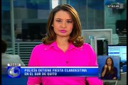 Policía detiene fiesta clandestina al sur de Quito