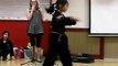 Karate Girl performing Black Belt form - kata