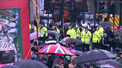Troops rehearse for Thatcher funeral