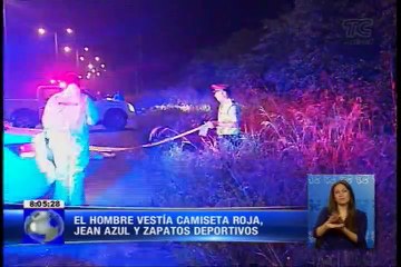 Hombre aparece muerte y baleado en la perimetral de Guayaquil