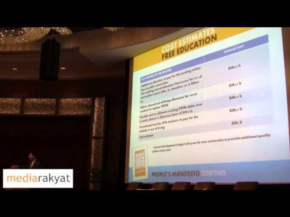 Rafizi Ramli: Is Pakatan Rakyat Manifesto Financially Feasible?