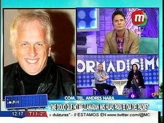 Andrés Nara cada vez más enojado