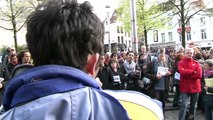 Manifestation de soutien aux grévistes a l'VUB (Vrije Université Brussel) - Bruxelles 11-04-2012