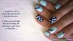 Blue & White Floral Nail Art - Dotting Tool Nails