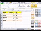 Excel 2010 Kurs Tabelle erstellen
