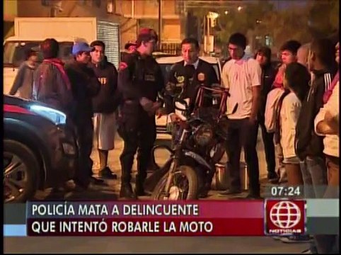 Policía mató a delincuente que trató de robarle moto en San Martín de Porres