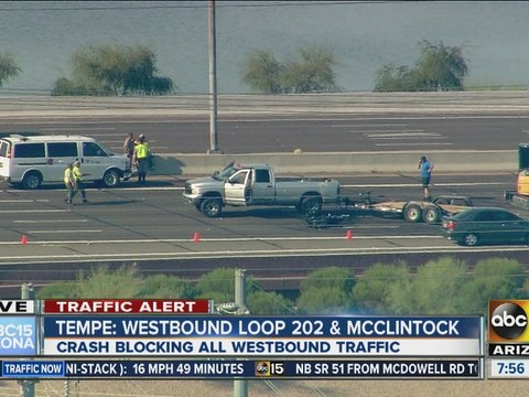 Loop 202 and McClintock closed due to serious crash