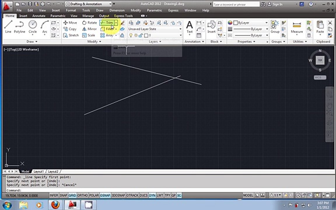 AutoCAD 2012 urdu tutorial part3 - Using the modify commands pt2 by MNRAQ