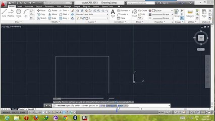Autocad  tutorial - rectangle in hindi Urdu (4-_50) By MNRAQ